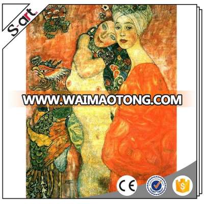 China-made new arrival gustav klimt famous oil painting two woman