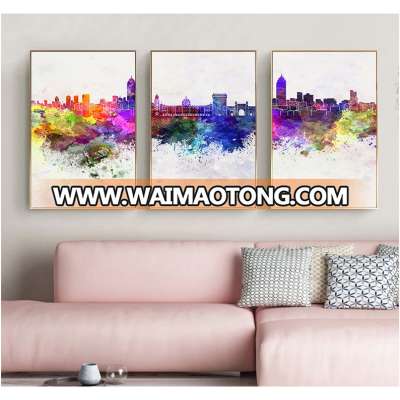 Wall pop canvas printings art of buildings city for home decor