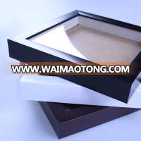 black frame and MDF backboard 12x18 PS square wholesale shadow box picture frame