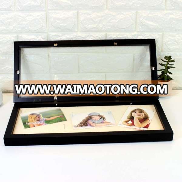 Front Hinged Shadow Box Frame with Linen Display Board